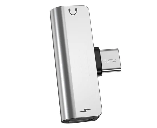 Переходник Hoco LS26 Type-C to 3,5 AUX Стальной