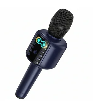Караоке Мікрофон-колонка Hoco L24 Shine Blue