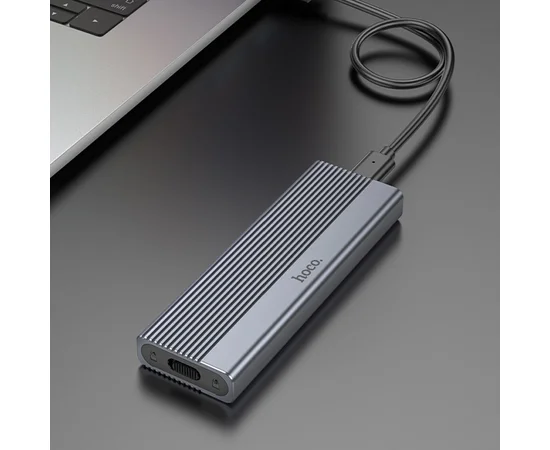 Внешний карман для M.2 SSD Hoco HB47 Enclosure (USB3.1/6Gbps) Metal gray