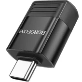 Переходник Borofone BV18 Type-C male to USB female 3.0 Black