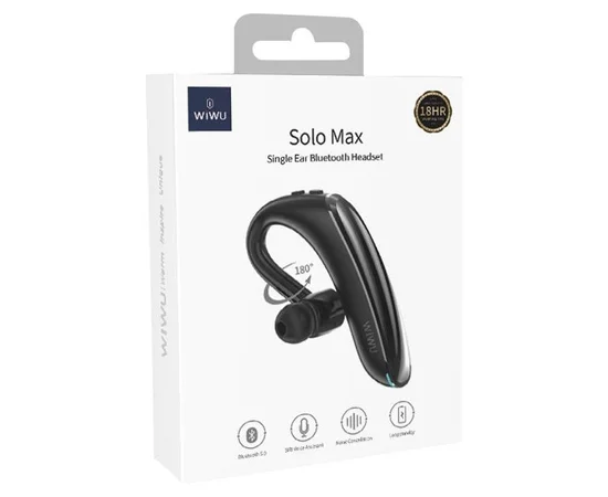 Bluetooth гарнітура WIWU Solo Max Чорний