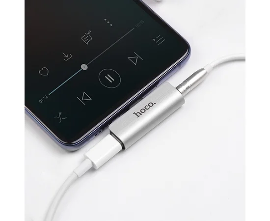 Переходник Hoco LS26 Type-C to 3,5 AUX Стальной