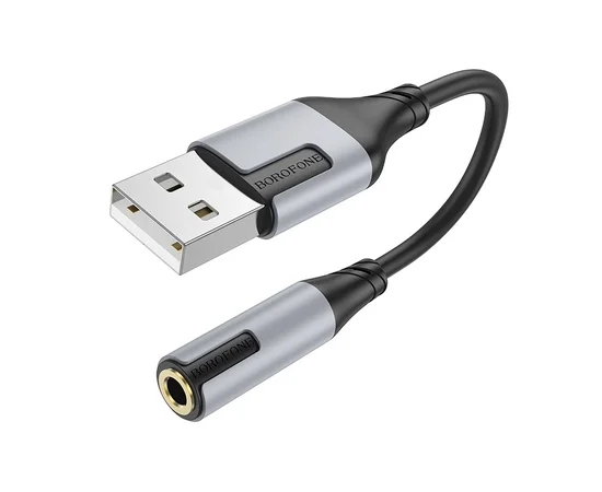 Переходник Borofone BV19 Creator USB to 3.5mm Black