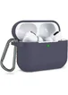 Силіконовий футляр з карабіном для навушників AirPods Pro Синій / Midnight Blue