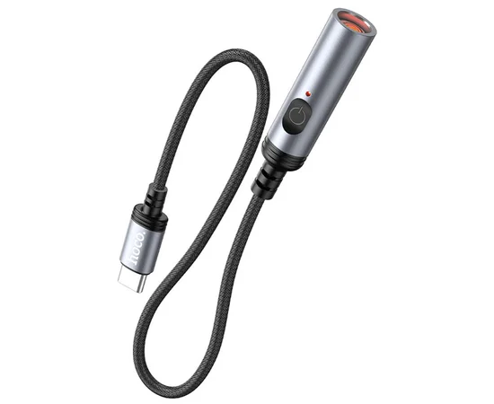 Портативный прикуриватель зажигалка Hoco UA30 Type-C Black