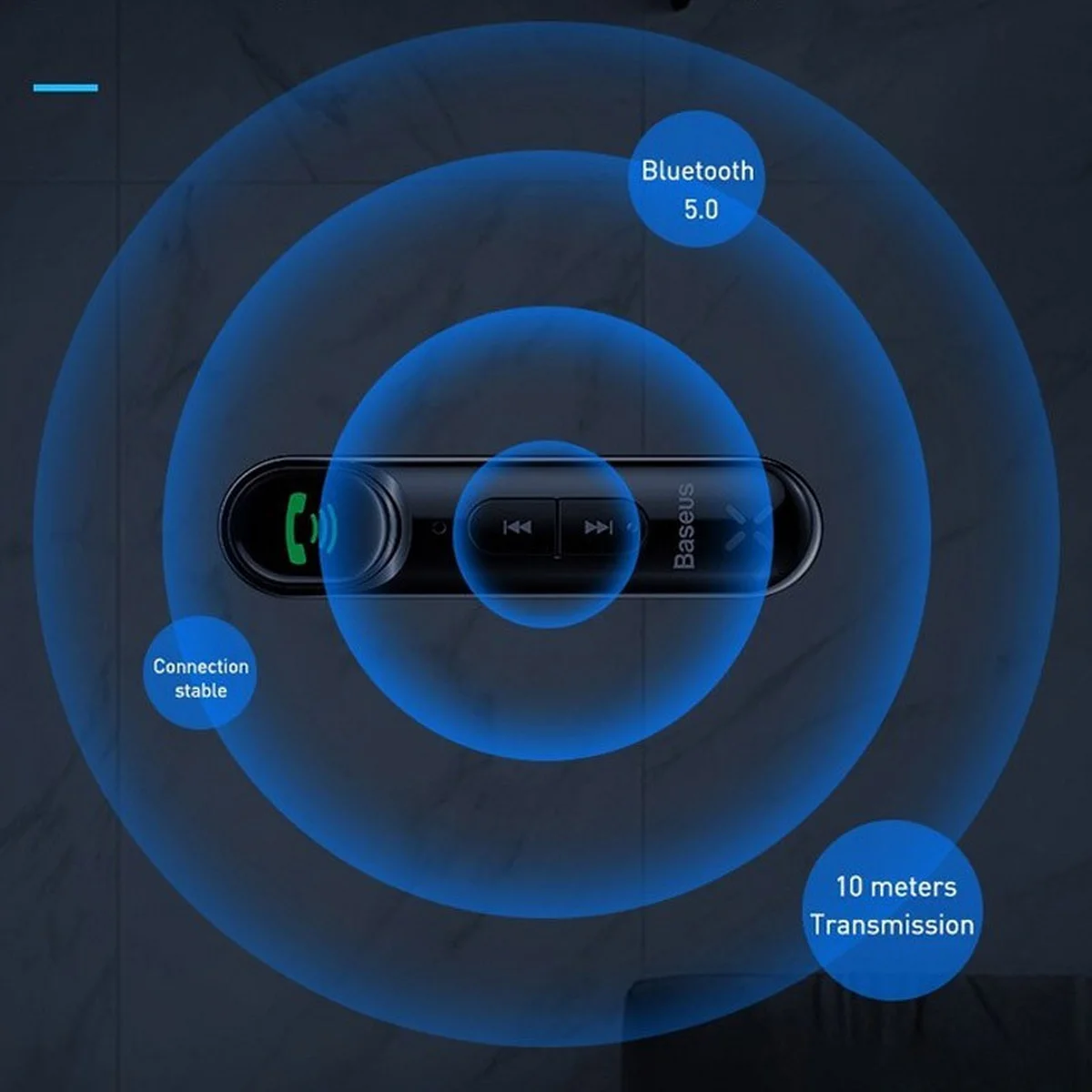 Адаптер Baseus AUX Qiyin Car Bluetooth Receiver (WXQY) Чорний