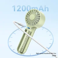 Портативный вентилятор Usams ZB288 Handheld mini fan 1200 mAh Green