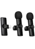 Петличный беспроводной микрофон Borofone BFK16A Winner dual-mic Type-C Black