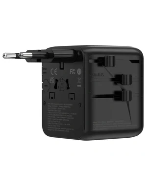Сетевой универсальный переходник WIWU UA011 Warrior GaN 25W + 1USB-A/2C Black