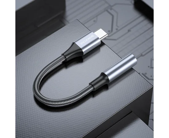 Переходник Borofone BV16 Type-C to 3.5mm Metal gray