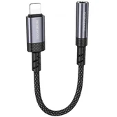 Перехідник Borofone BV24 Graceful Lightning to 3.5mm Metal grey