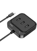 Переходник HUB Hoco HB31 Easy 4-in-1 (Type-C to USB3.0*4) (L=0.2m) Black