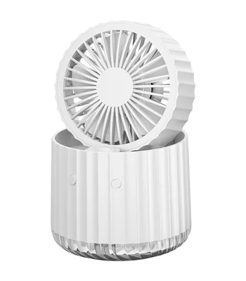 Настольный вентилятор Rapid Cooling 3in1 с водяным охлаждением и подсветкой 1200 mAh White