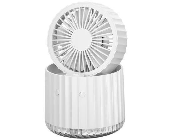 Настольный вентилятор Rapid Cooling 3in1 с водяным охлаждением и подсветкой 1200 mAh White