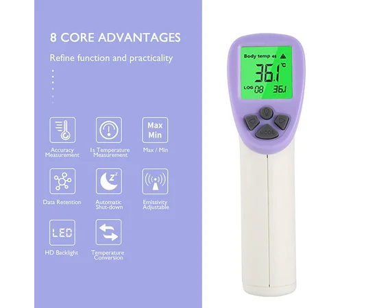Бесконтактный инфракрасный термометр Hti Body Infrared Thermometer (HT-820D) Белый