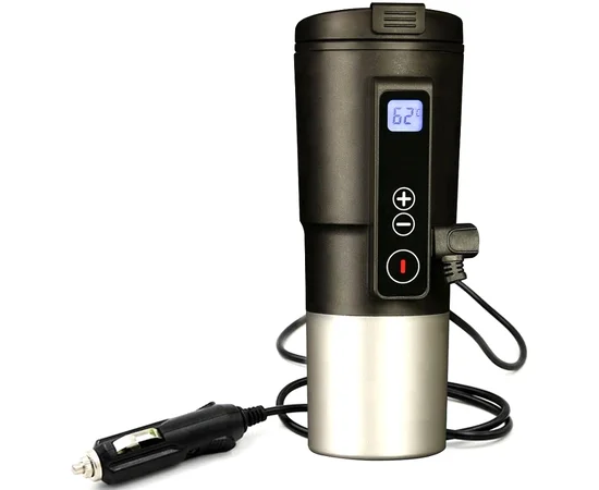 Автомобильная смарт-термокружка RedSalmon с подогревом и контролем температуры 420 мл Черный