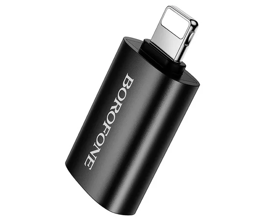 Перехідник Borofone BV26 Lightning Male to USB Female USB2.0 Black