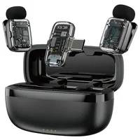 Петличный беспроводной микрофон WIWU WM008 Dual-mic ANC Type-C Black