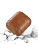 Кожаный футляр Leather series для наушников AirPods Светло-коричневый
