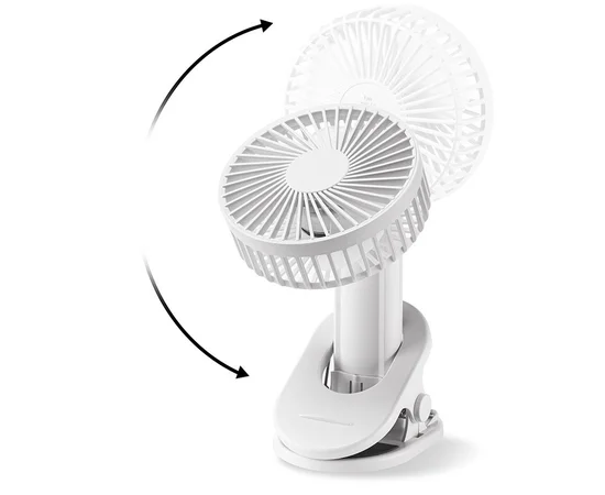 Портативний вентилятор K37 із затискачем 2000mAh White
