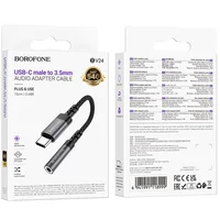 Переходник Borofone BV24 Graceful Type-C to 3.5mm Metal grey