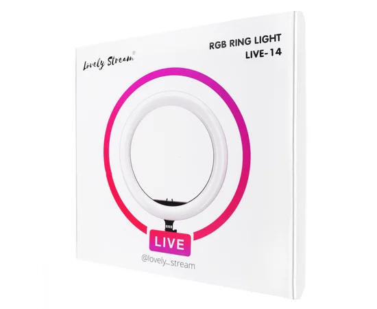 Кольцевая LED лампа Lovely Stream 14'' с пультом управления Черный