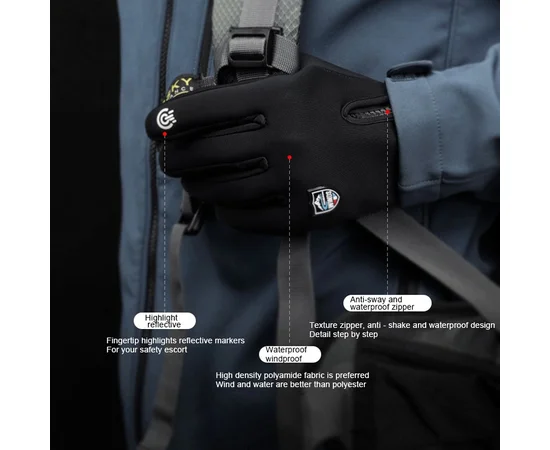 Перчатки сенсорные Golove joy для спорта Черный