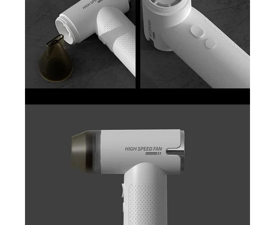 Портативный турбовентилятор с насадками HX132 3300mAh White
