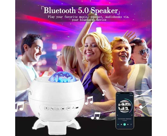 Проектор-нічник Magic Star E12B 2400 mAh White