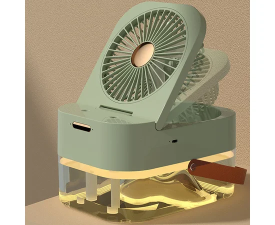 Настольный вентилятор Q7 с водяным охлаждением 3600 mAh Green