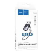 Перехідник Hoco UA46B USB Male to Type-C Female USB3.0 Metal gray