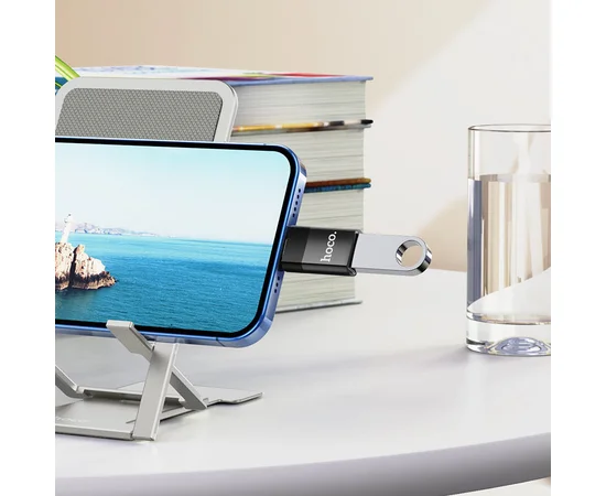 Переходник Hoco UA17 Type-C Male to USB Female USB3.0  Черный