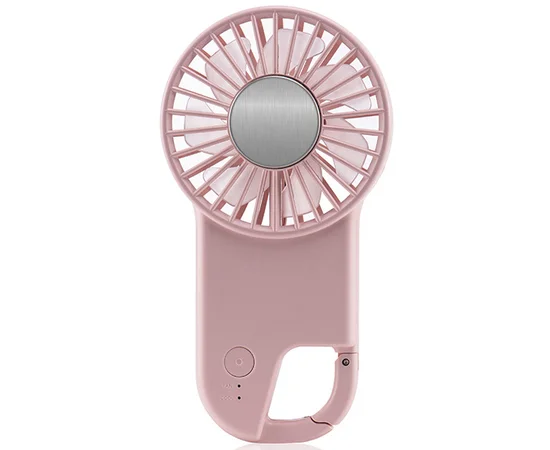 Портативный вентилятор SQT-BF2 с карабином 1800mAh Pink