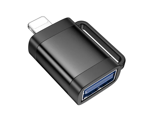 Переходник Hoco UA31A OTG Lightning male to USB female Black