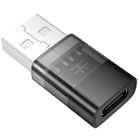 Переходник Hoco UA36C USB male to Type-C female USB2.0 Black