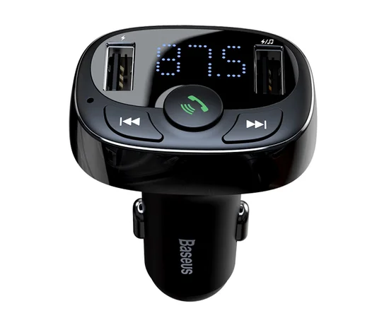 АЗУ Baseus Bluetooth FM Launcher 2.4A 2USB Black