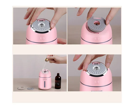 Увлажнитель воздуха LITTLE Q с арома-диффузором (lamp+fan) Розовый