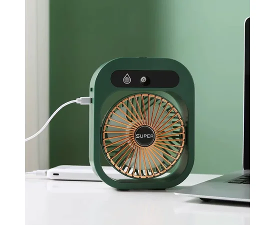 Настольный вентилятор Q8 с водяным охлаждением 1200 mAh Green