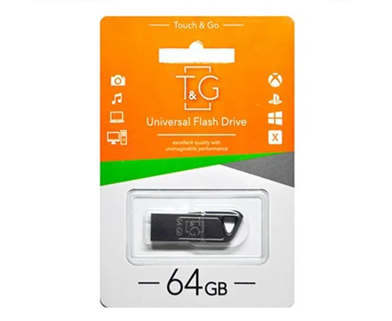 Флеш-драйв USB Flash Drive T&G 114 Metal Series 64GB Черный