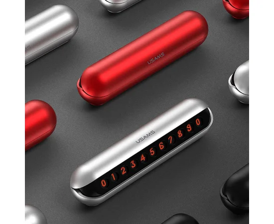 Usams US-ZJ033 Car Kit Parking Number Card Красный