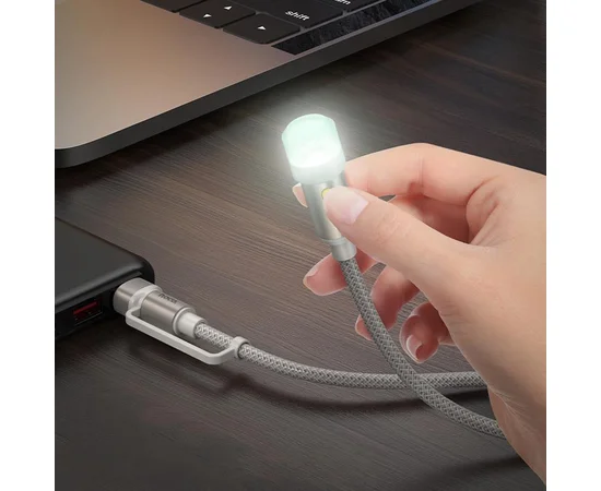 Кабель-светильник Hoco UA38C USB/Type-C to LED (0.3m) Gold