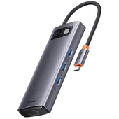Переходник HUB Baseus Metal Gleam Series 6-in-1 Multifunctional Type-C (WKWG080013) Gray