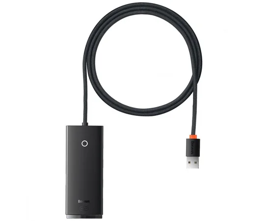 Переходник HUB Baseus Lite Series 4in1 (USB-A to 4xUSB 3.0) 1m (WKQX03) Black
