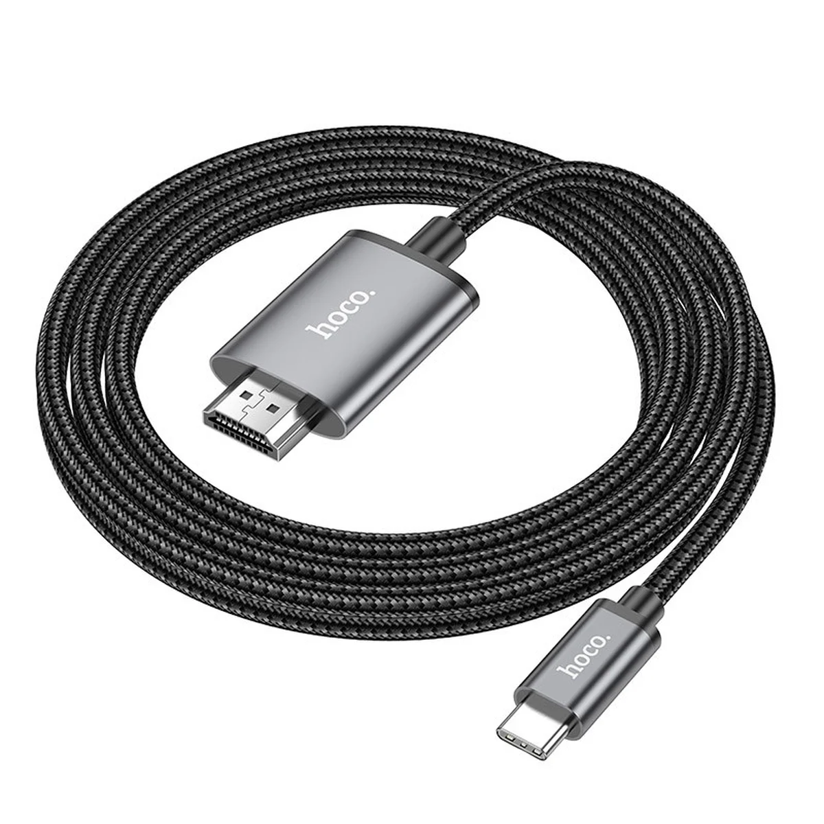 Переходник Hoco UA27 HD Type-C to HDMI (2m) Metal gray