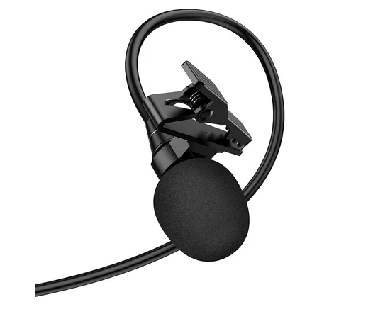 Мікрофон петличний Hoco L14 Lightning Black