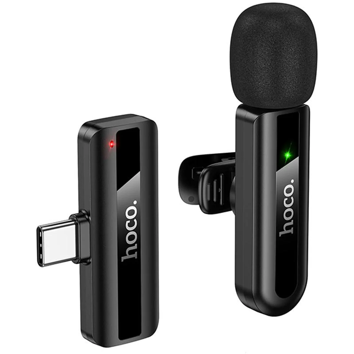 Петличный беспроводной микрофон Hoco L20 Fair Type-C Black