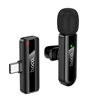 Петличний бездротовий мікрофон Hoco L20 Fair Type-C Black