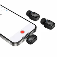 Петличный беспроводной микрофон Hoco L19 Graceful dual-mic 2in1 (Lightning/Type-C) Black