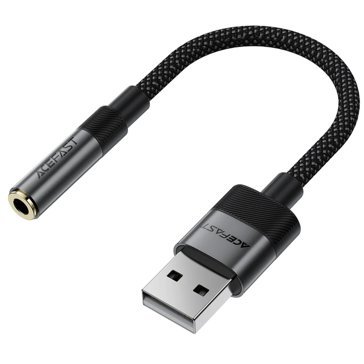 Переходник Acefast J13 USB male to AUX 3.5mm female Black