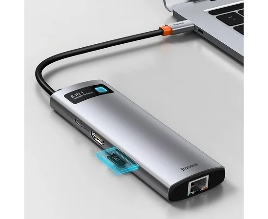 Перехідник HUB Baseus Metal Gleam Series 7-in-1 Multifunctional (WKWG020113) Сірий